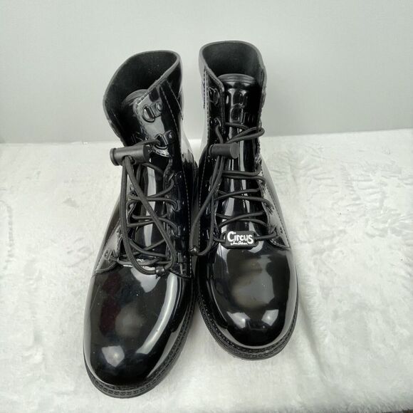 Circus by Sam Edelman Knox Women's Moto Combat Boots‎ Black Patent Leather Sz 8 - Picture 12 of 16